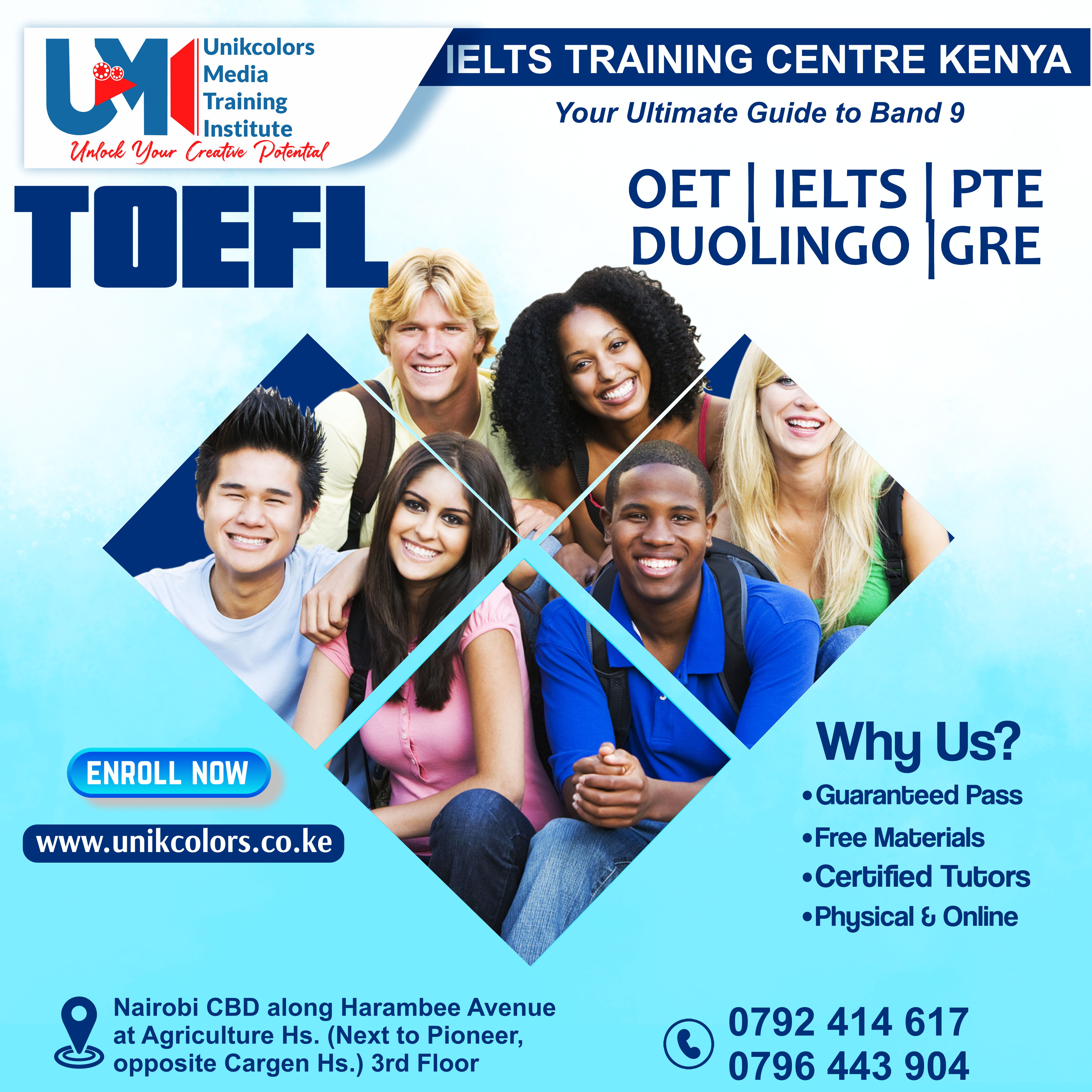 IELTS TRAINING CENTRE KENYA - IELTS PREPARATION | OET | TOEFL | PTE | GRE | DUOLINGO